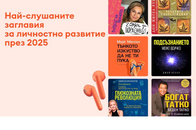 Най-слушаните автори и аудиокниги у нас са български
